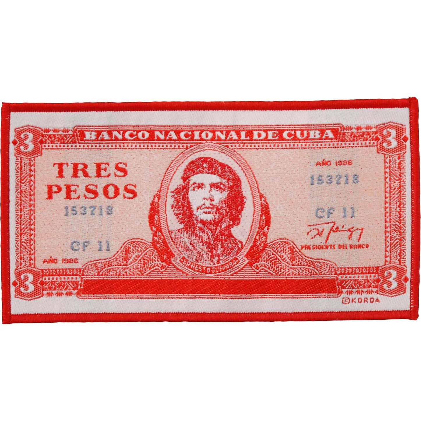 Che Guevara Tres Pesos Woven Patch