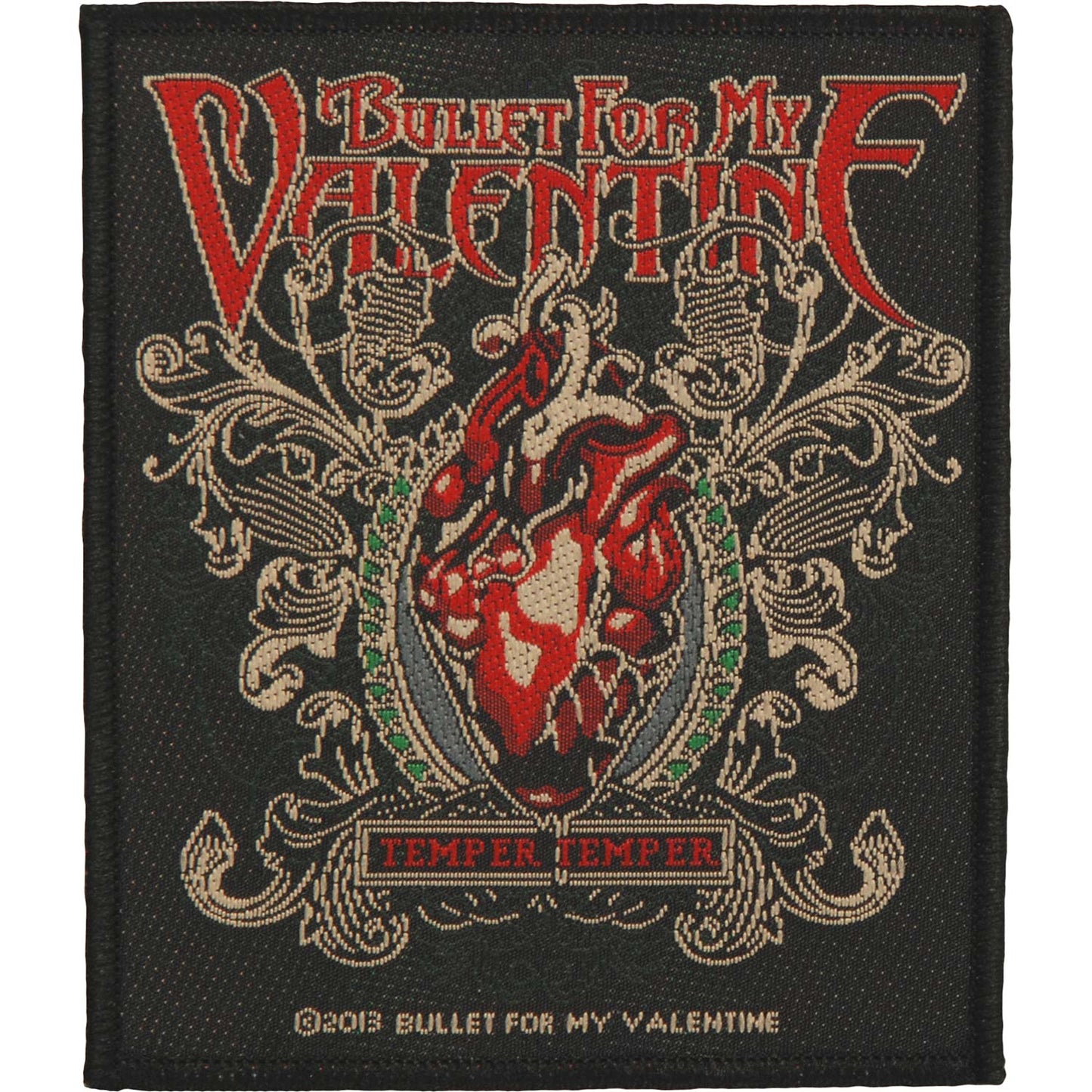 Bullet For My Valentine Temper Temper Woven Patch