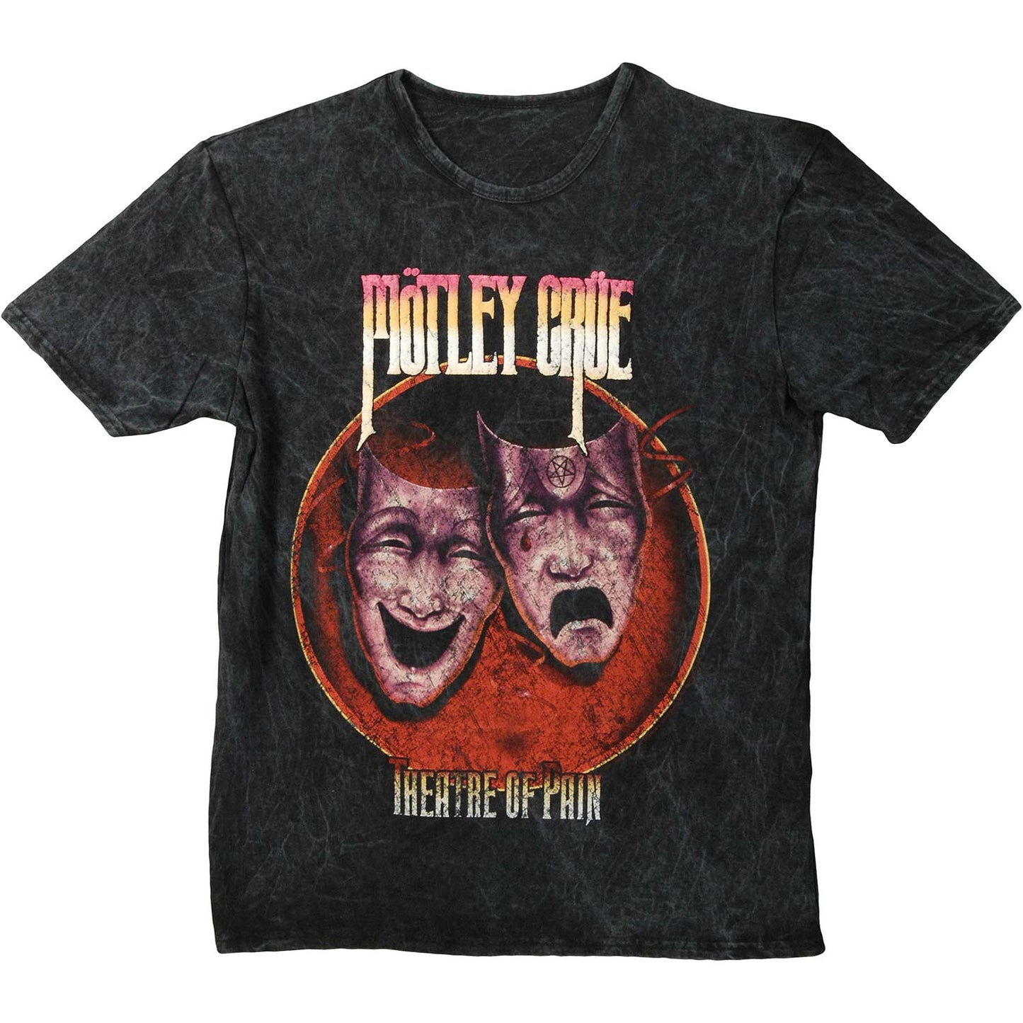 Motley Crue Theatre Of Pain With Puff Paint Finishing T-shirt