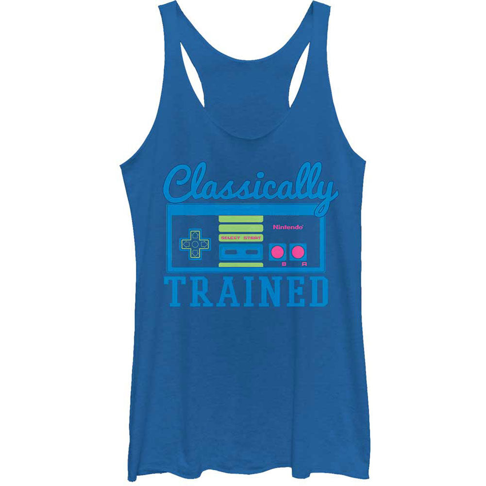 Trainer Gamer - Heather - Racerback Womens Tank