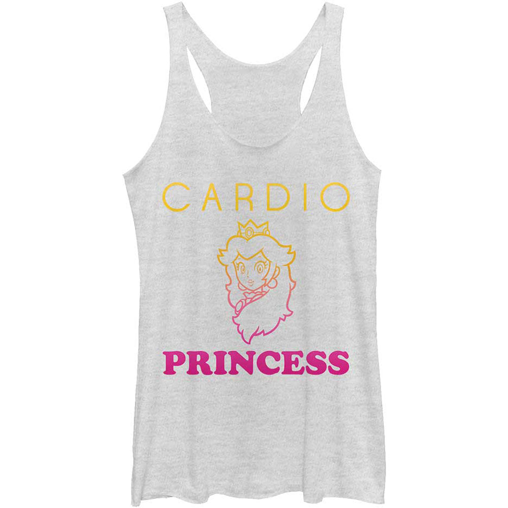 Cardio Princess - Heather - Racerback Womens Tank