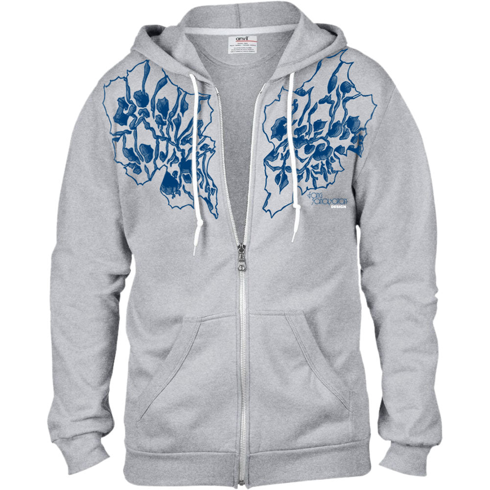 Boris Boris Fangsanalsatan Zippered Hooded Sweatshirt