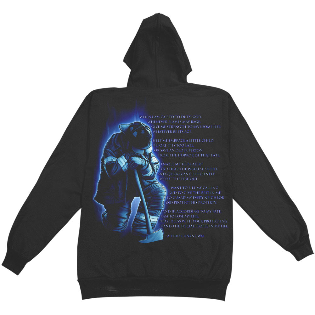 Novelty Firemans Prayer Hooded Sweatshirt