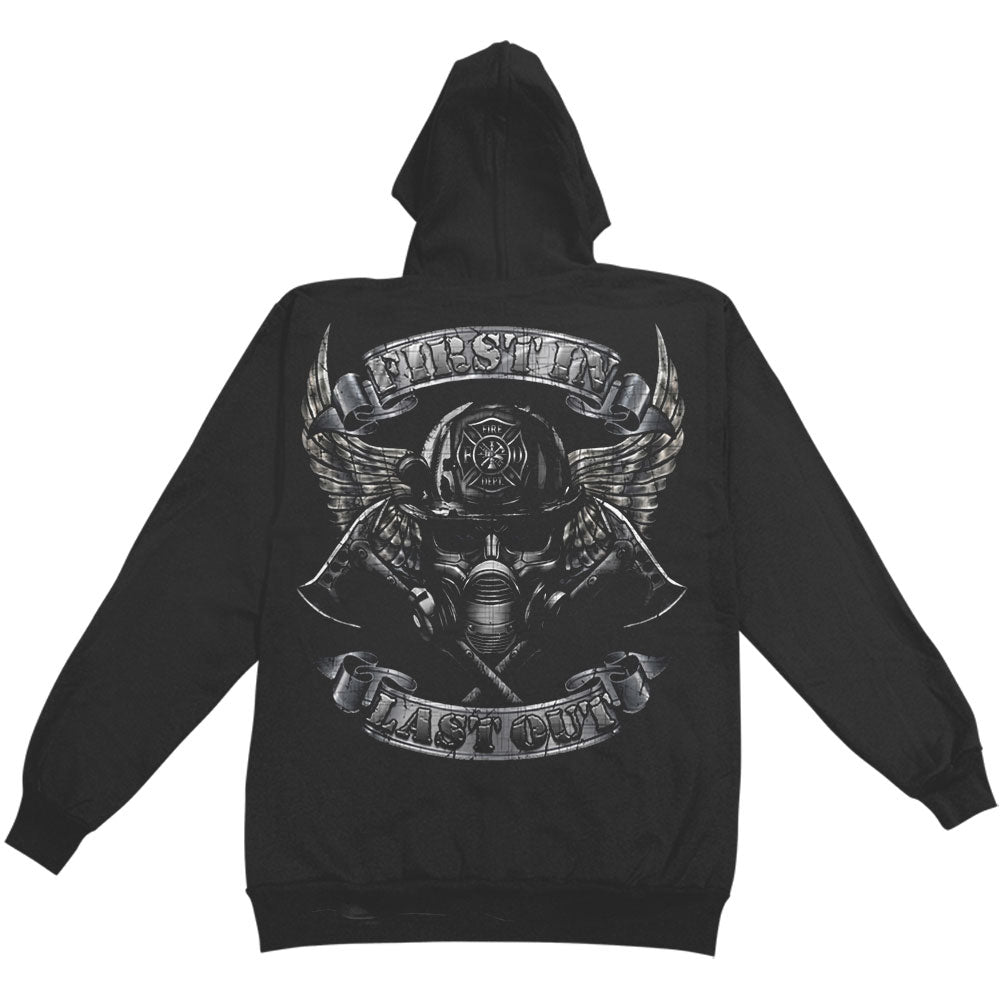 Novelty Steel Fire Wings With Foil Stamp Hooded Sweatshirt