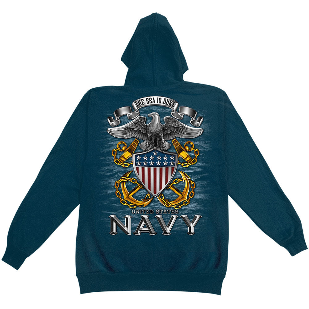 Novelty USn Navy Full Print Eagle Hooded Sweatshirt