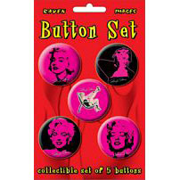 Marilyn Monroe 5 Button Set Collector Items