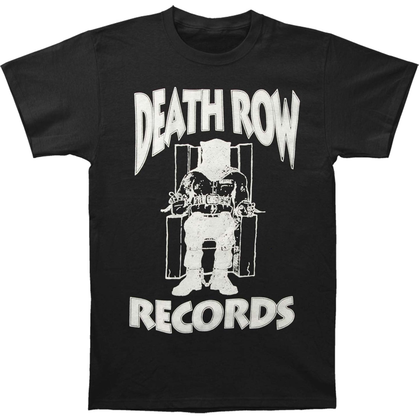 Death Row Records White Logo Crew Slim Fit T-shirt