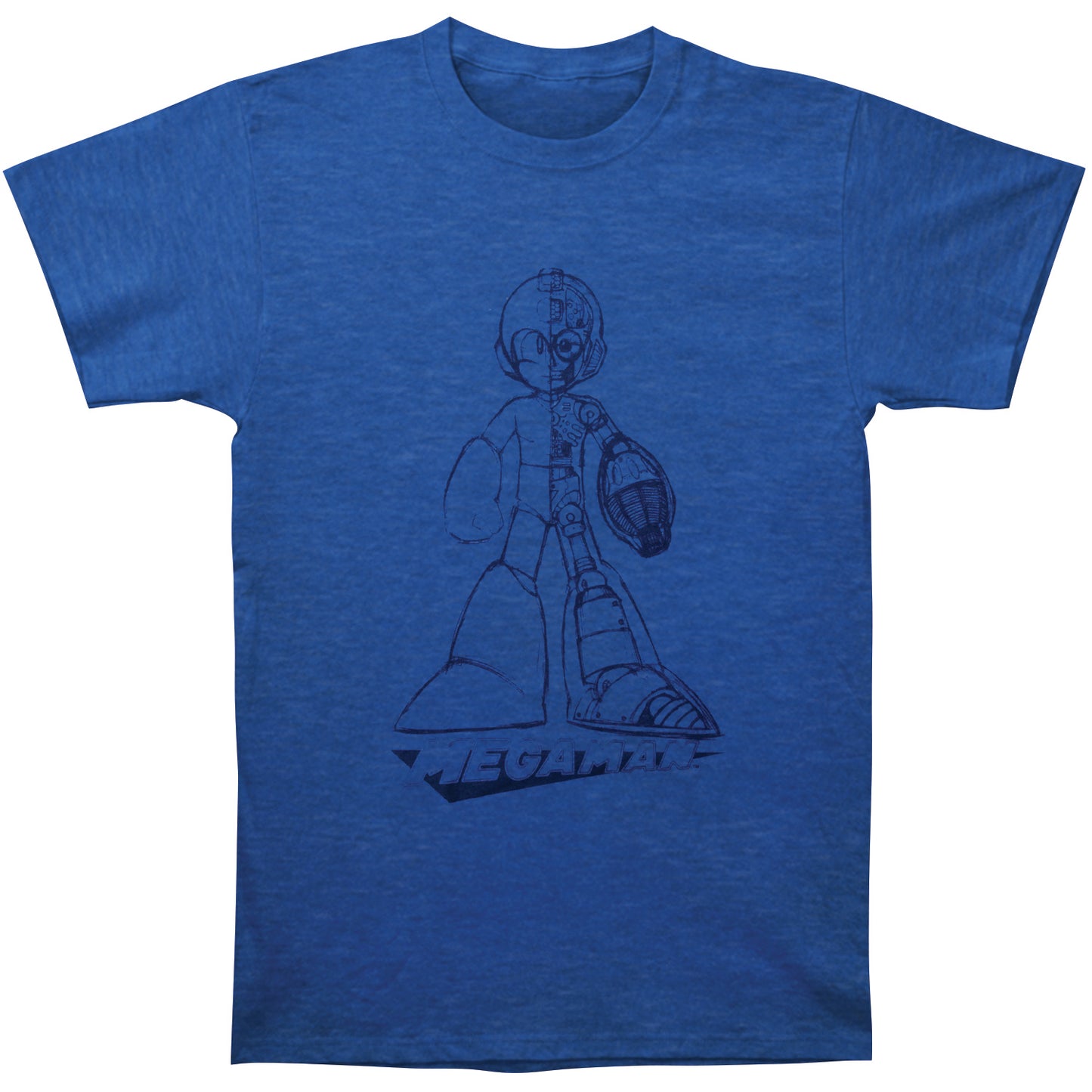 Mega Man Blue Print Slim Fit T-shirt