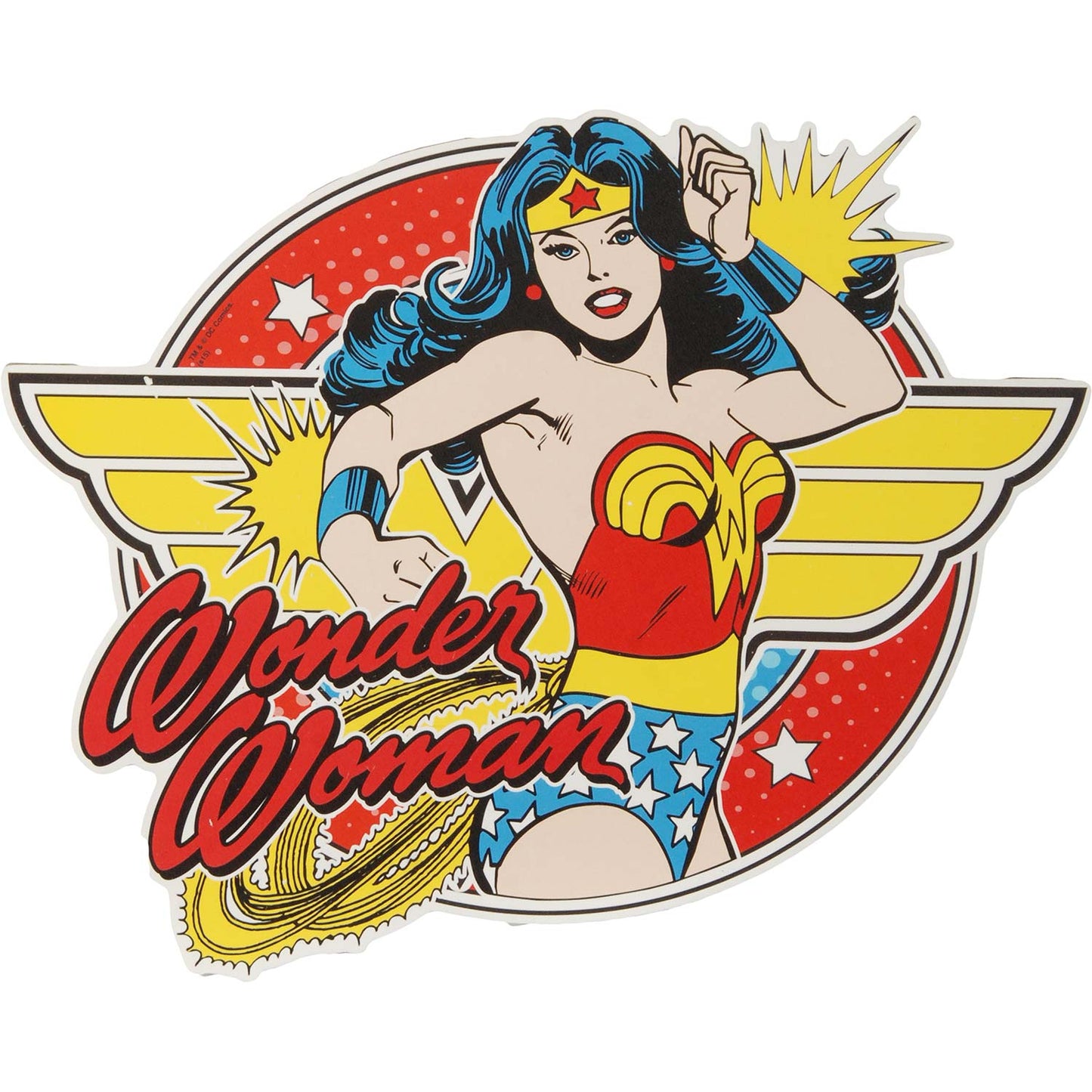 Wonder Woman Posing With Bangles Tin Concert Sign
