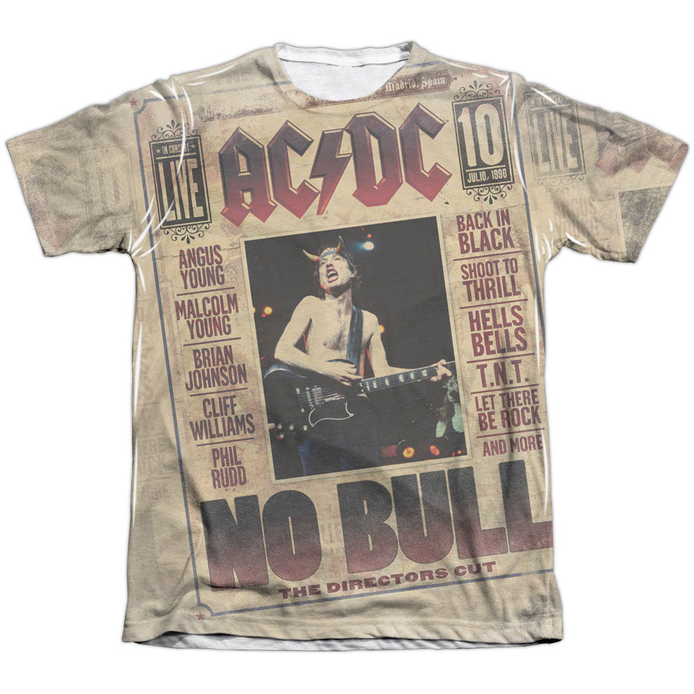 AC/DC No Bull 65% Poly Sublimation T-shirt