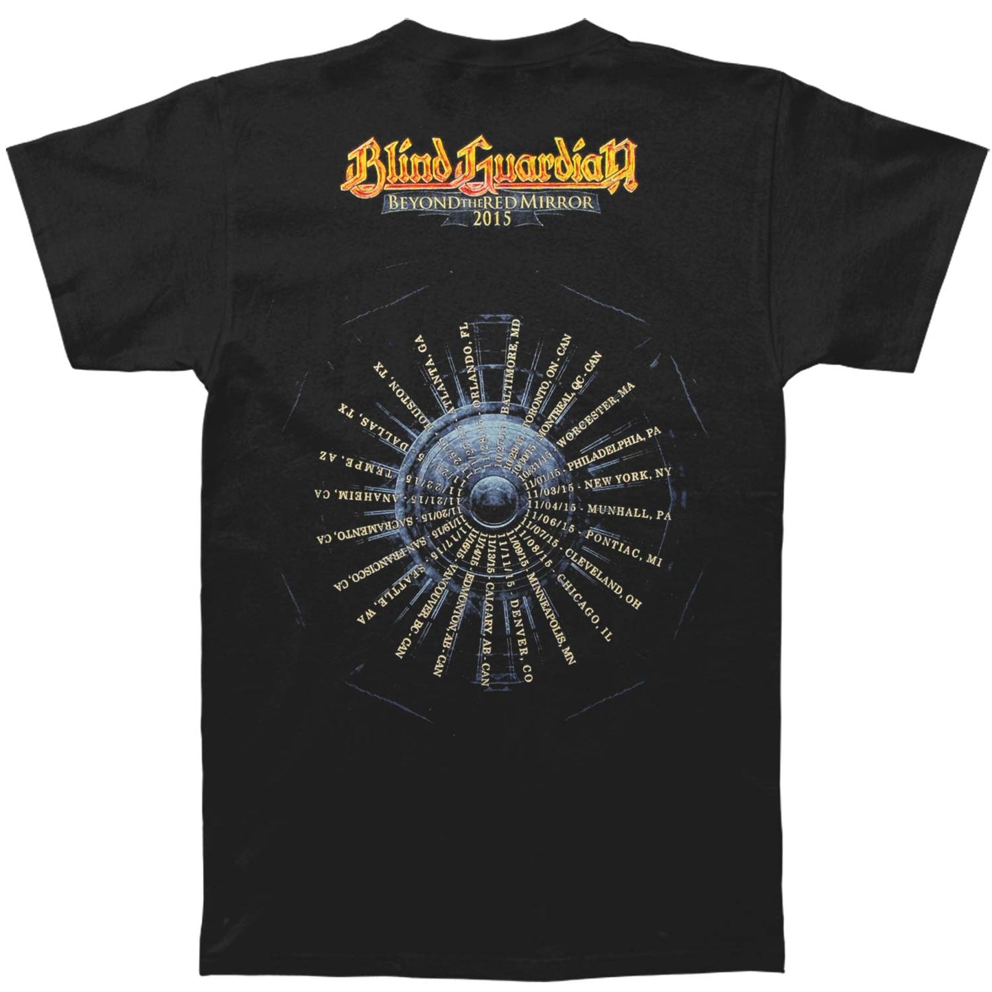 Blind Guardian Reaper Crow 2015 Date Back T-shirt