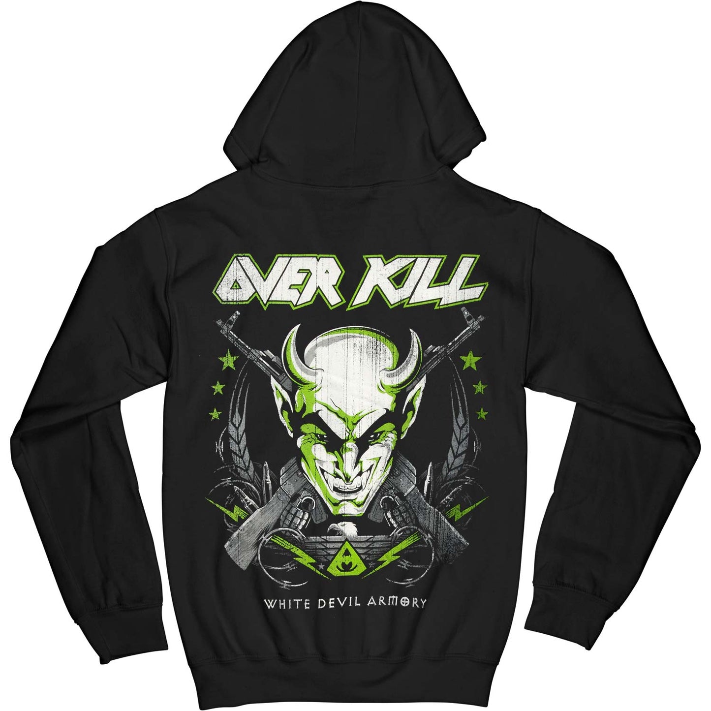 White Devil Zippered Hooded Sweatshirt