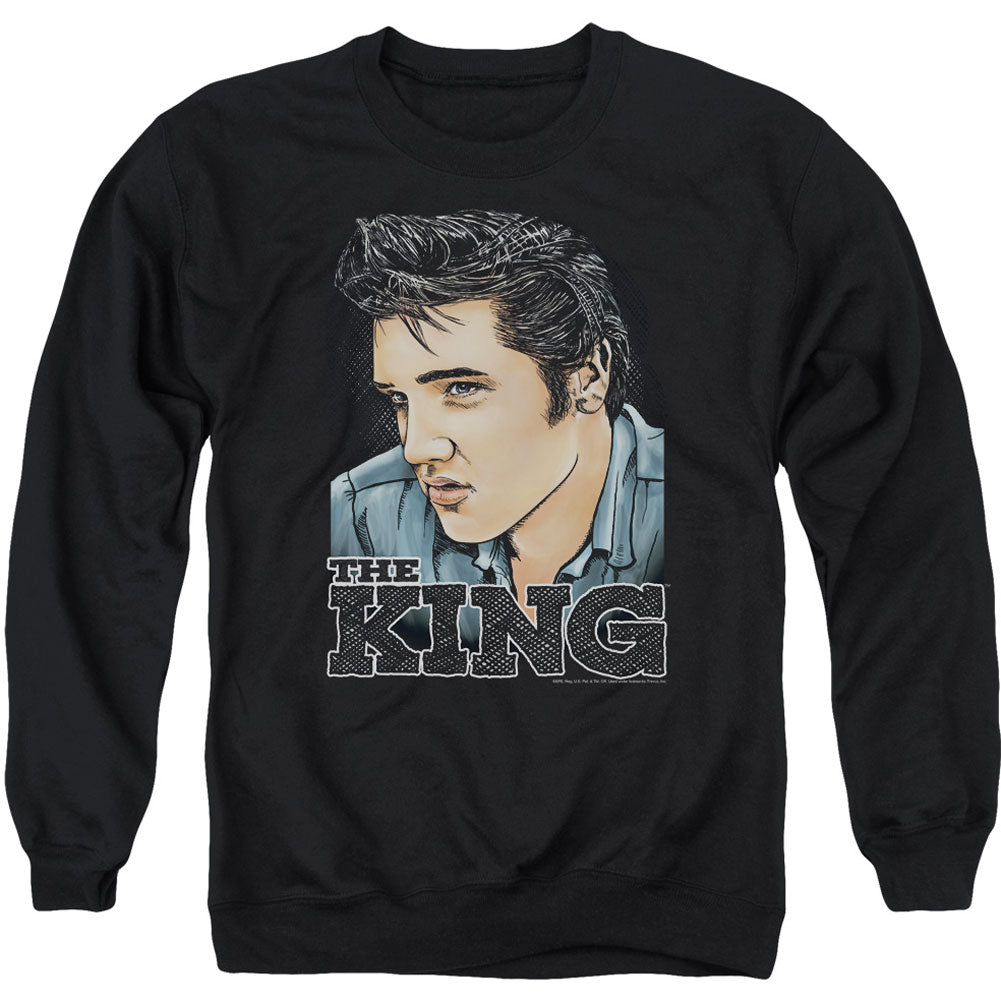 Elvis Presley Graphic King Adult Sweatshirt