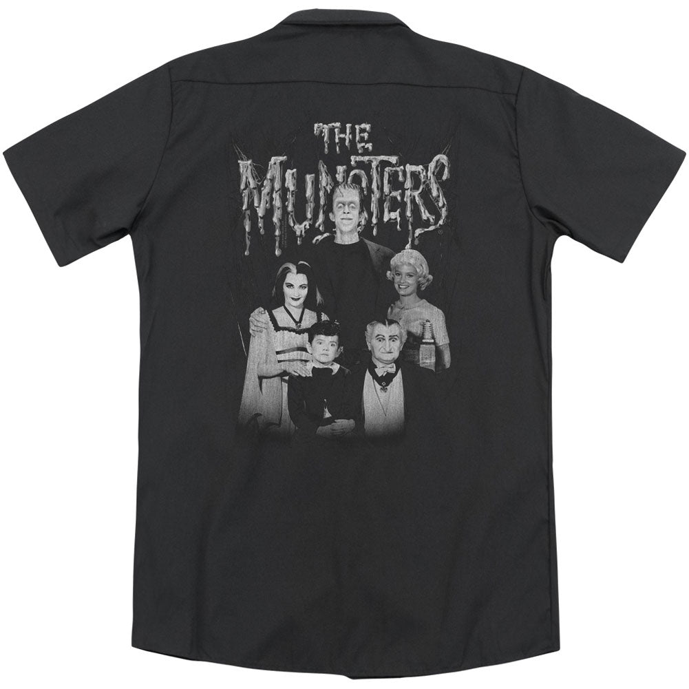 Munsters Family Portrait (Back Print) Workshirt