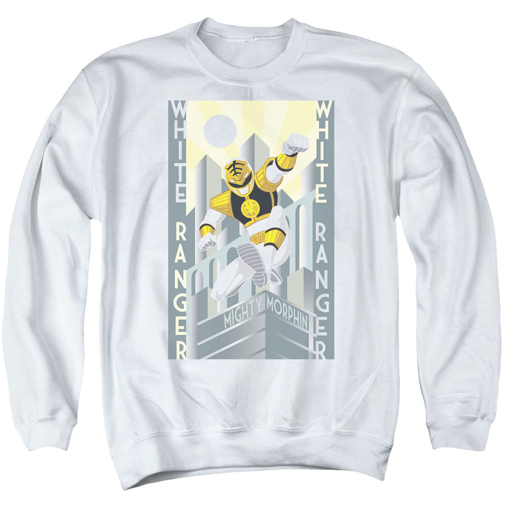 Power Rangers White Ranger Deco Adult Sweatshirt
