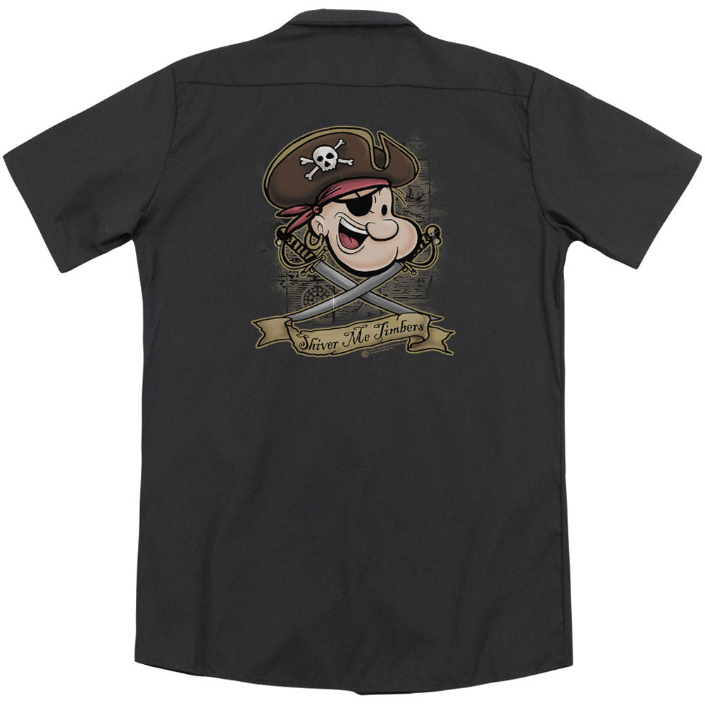 Popeye Shiver Me Timbers (Back Print) Workshirt