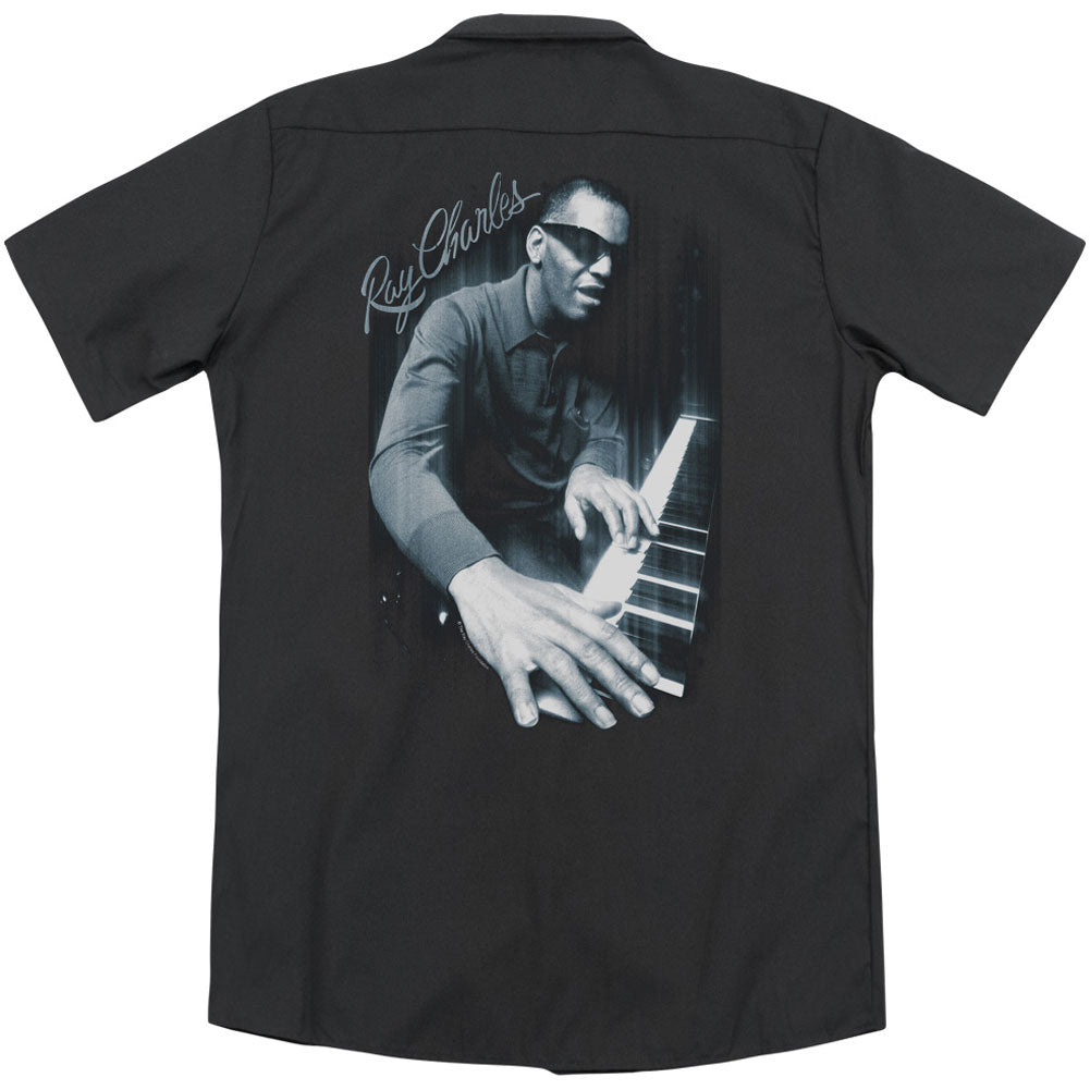 Blues Piano (Back Print) Work Shirt