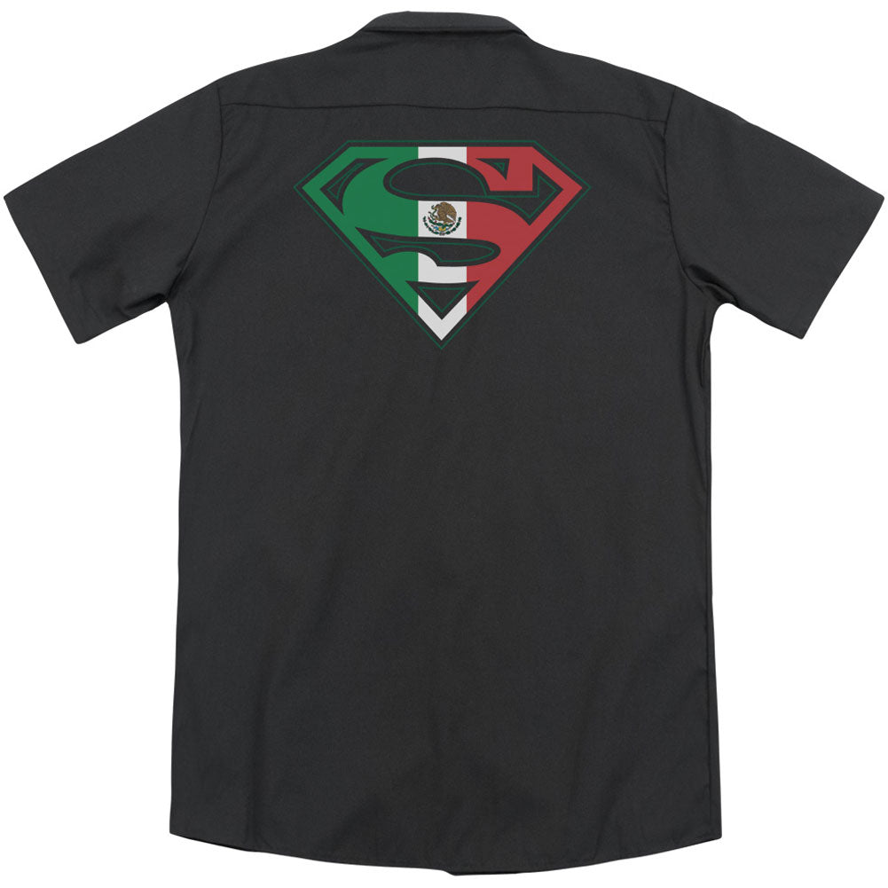 Superman Mexican Flag Shield(Back Print) Workshirt