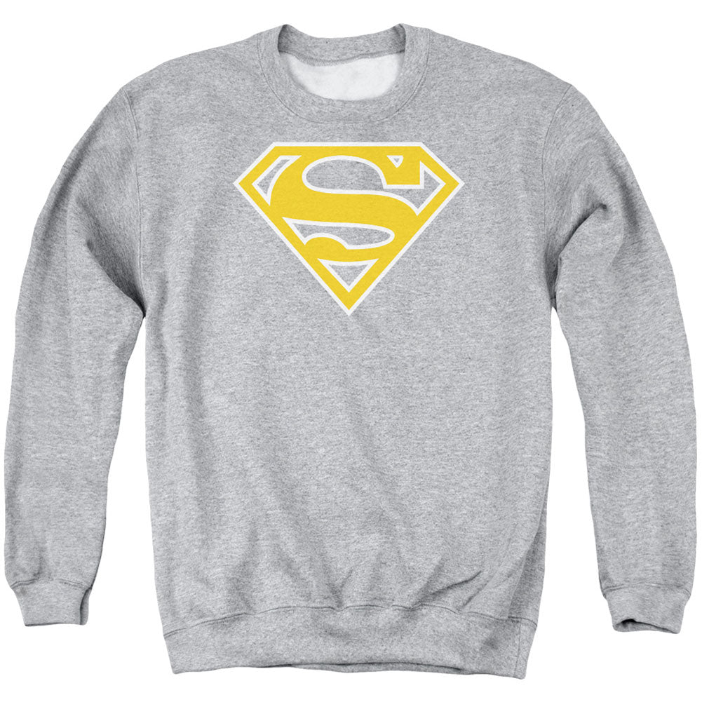 Superman Lt Orange & White Shield Adult Sweatshirt