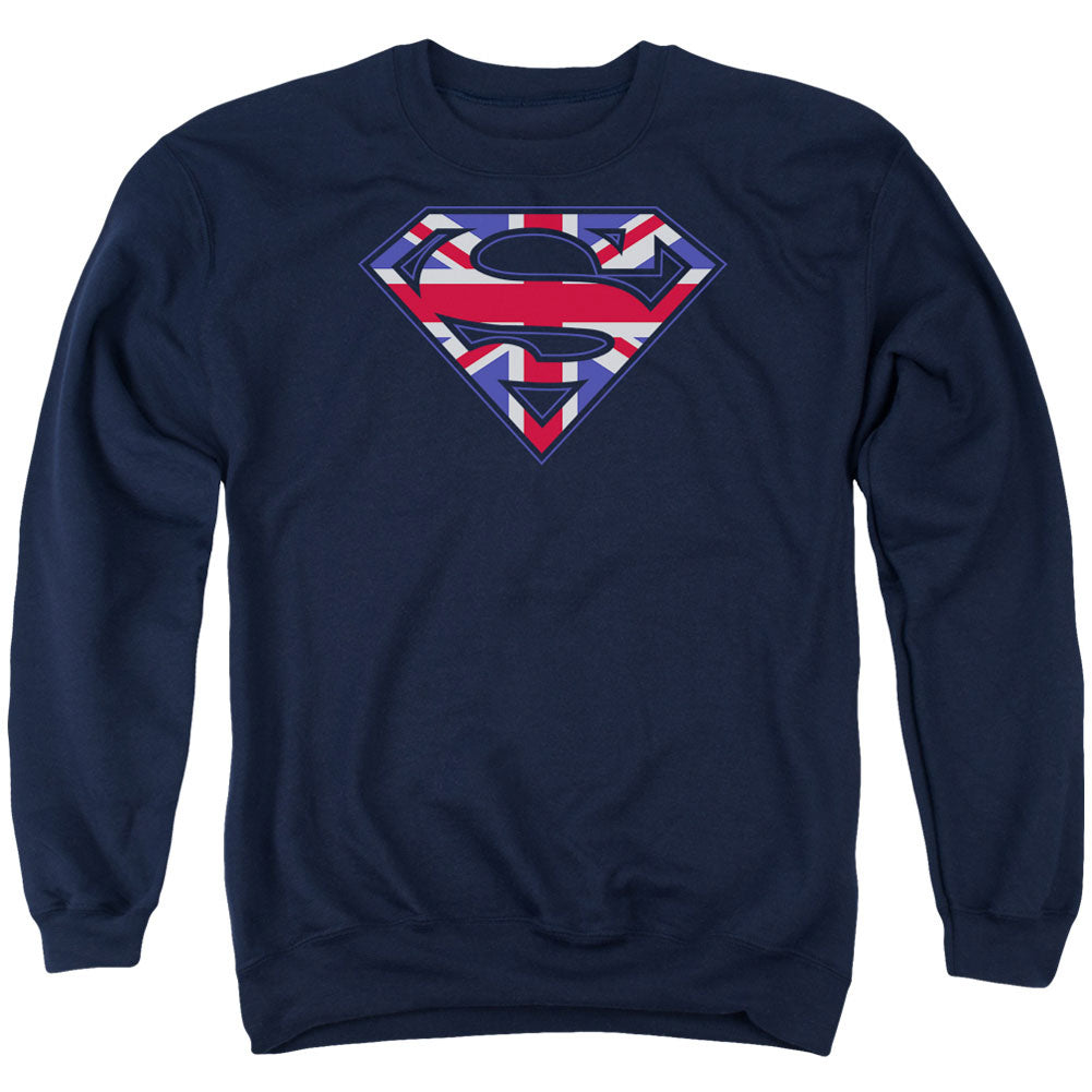 Superman Great Britian Shield Adult Sweatshirt