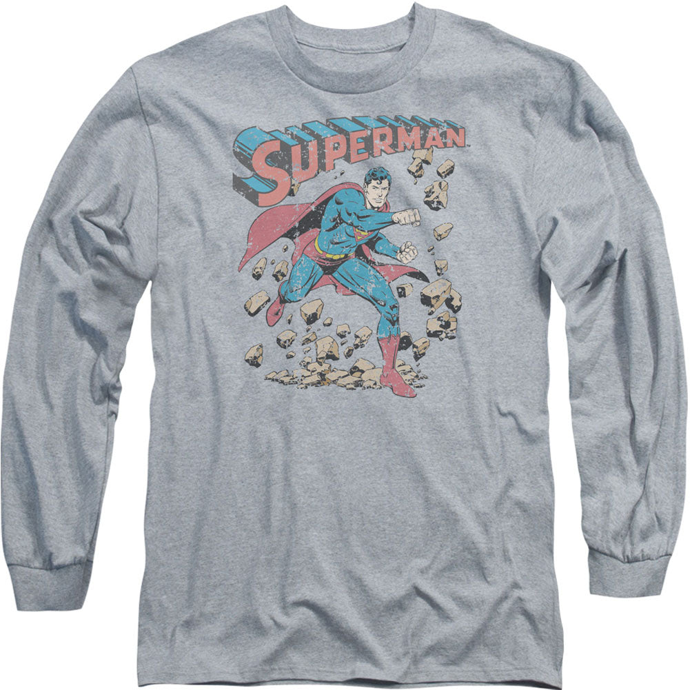 Superman Mad At Rocks Long Sleeve