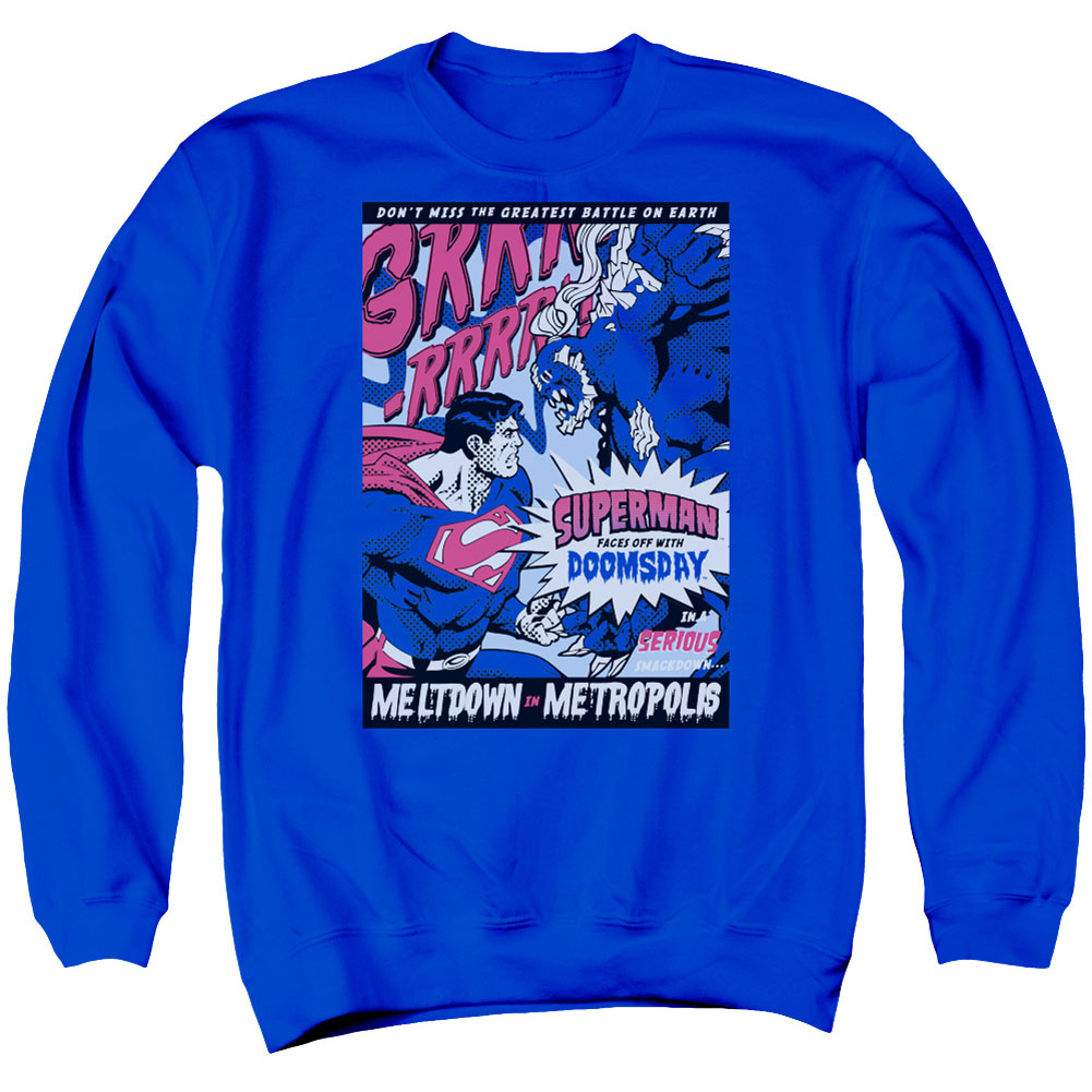 Superman Meltdown Adult Sweatshirt