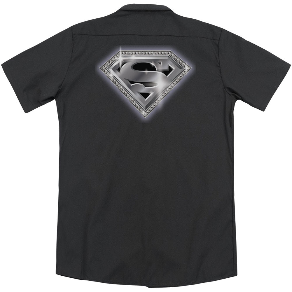 Superman Bling Shield (Back Print) Workshirt