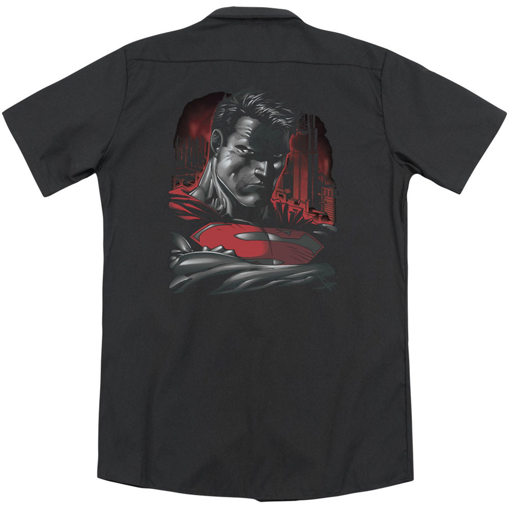 Superman Man Of Steel (Back Print) Workshirt