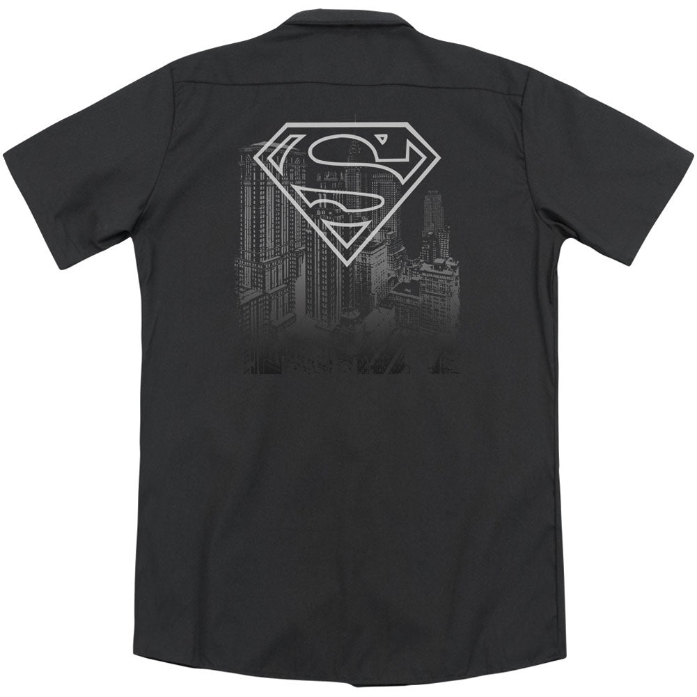 Superman Skyline (Back Print) Workshirt