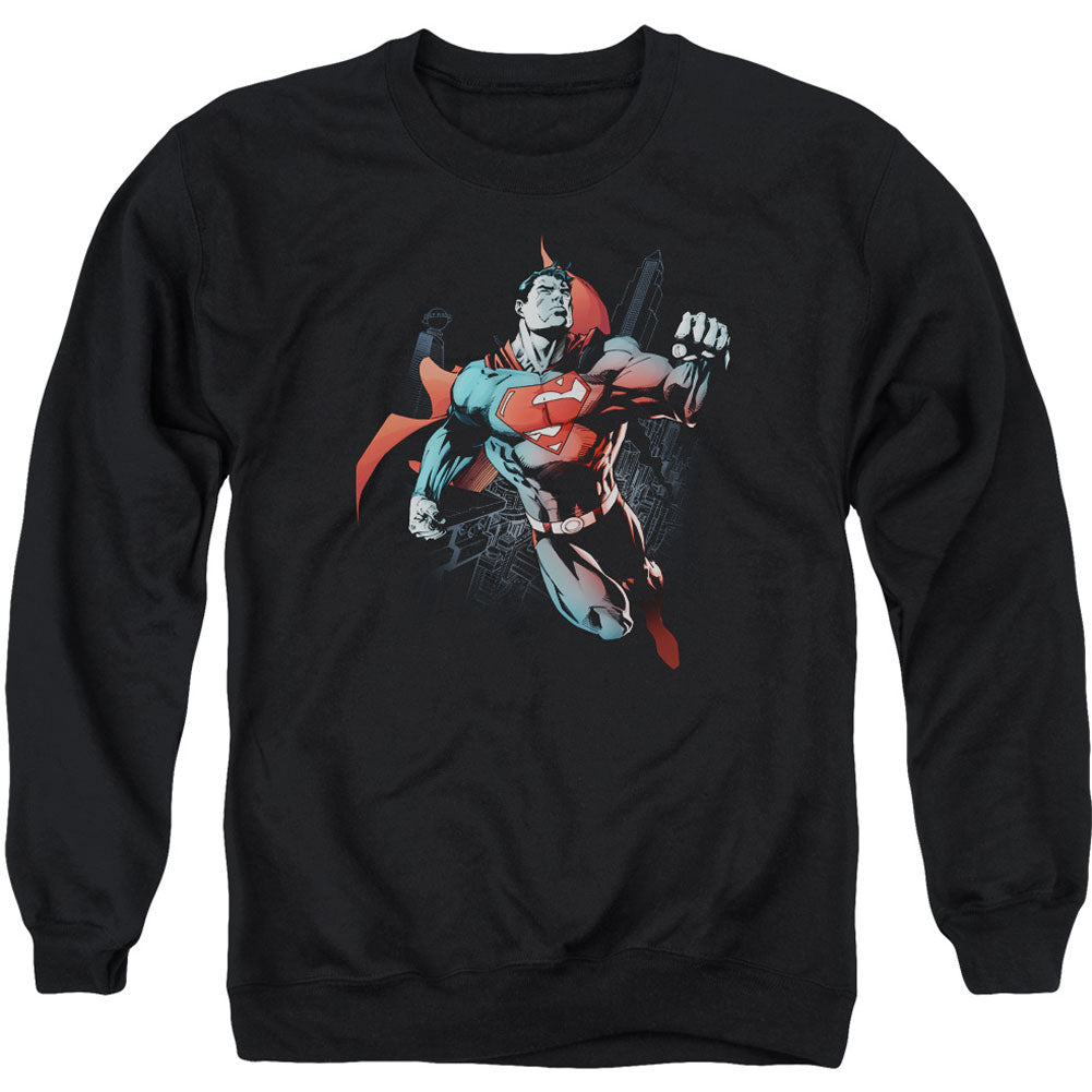 Superman Up In The Sky Adult Sweatshirt