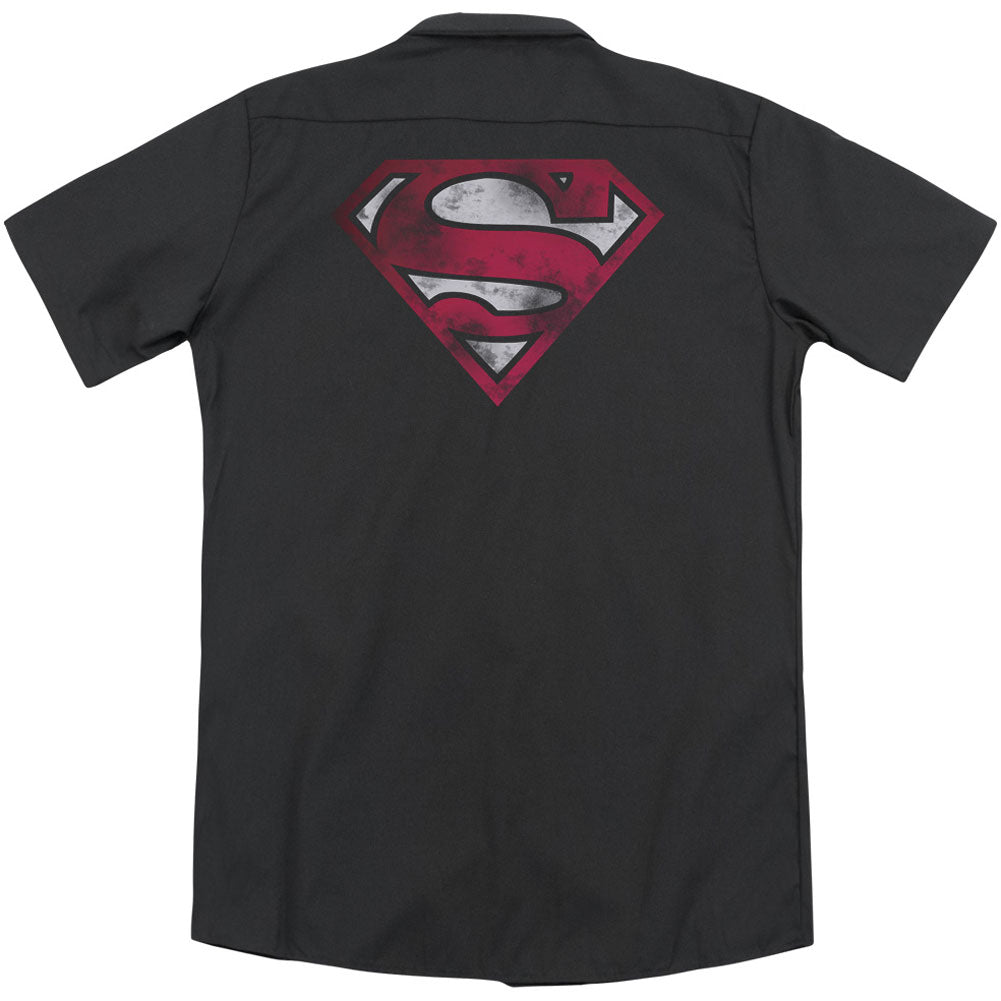 Superman War Torn Shield(Back Print) Workshirt