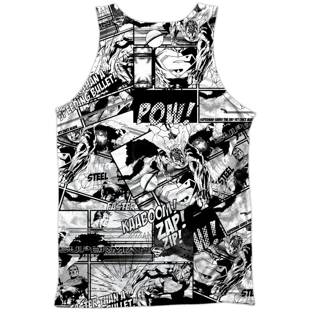 Comic Strips 100% Poly Mens Tank