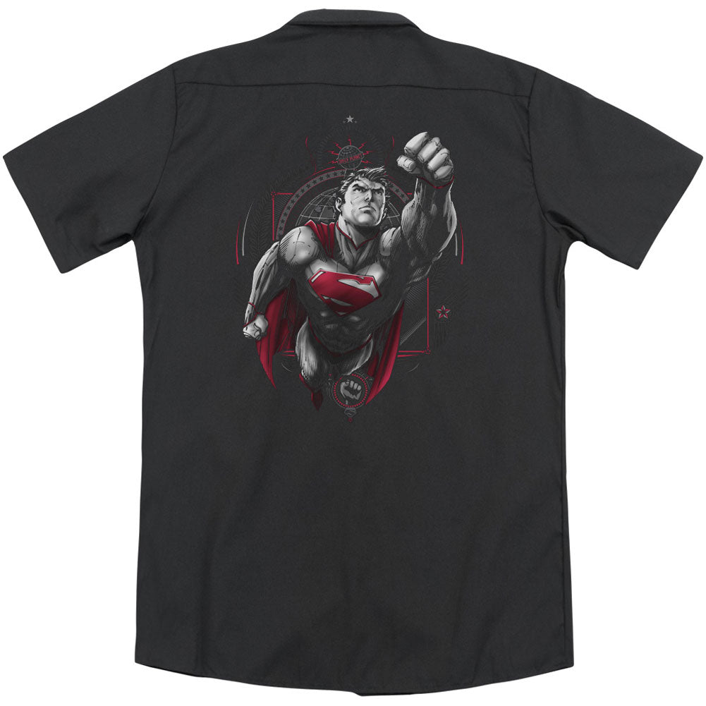 Superman Propaganda Superman(Back Print) Workshirt