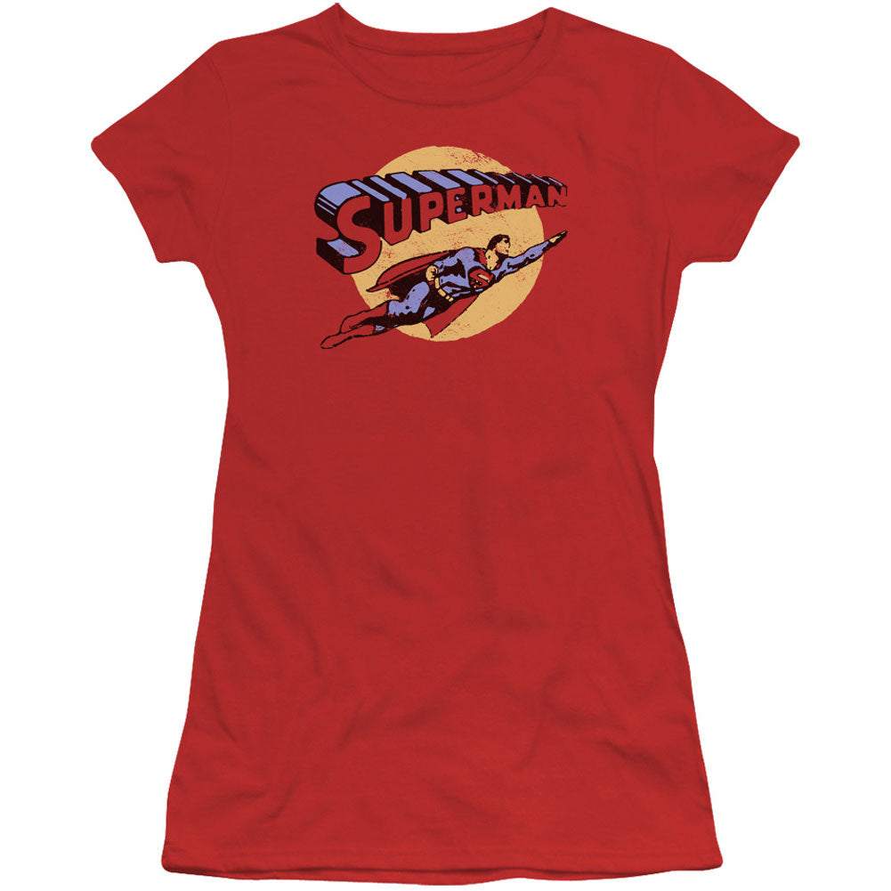 Superman Fly By Cap Sleeve Junior Top