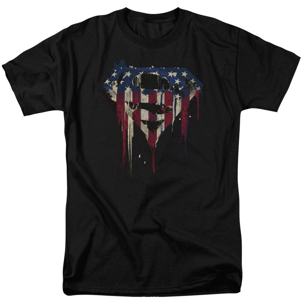 Superman Bleeding Shield Adult T-shirt