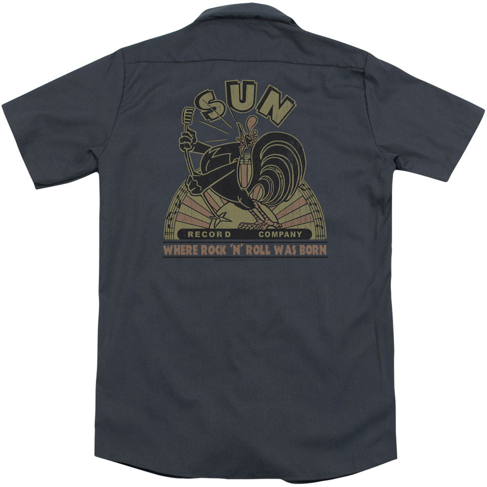 Sun Rooster (Back Print) Work Shirt