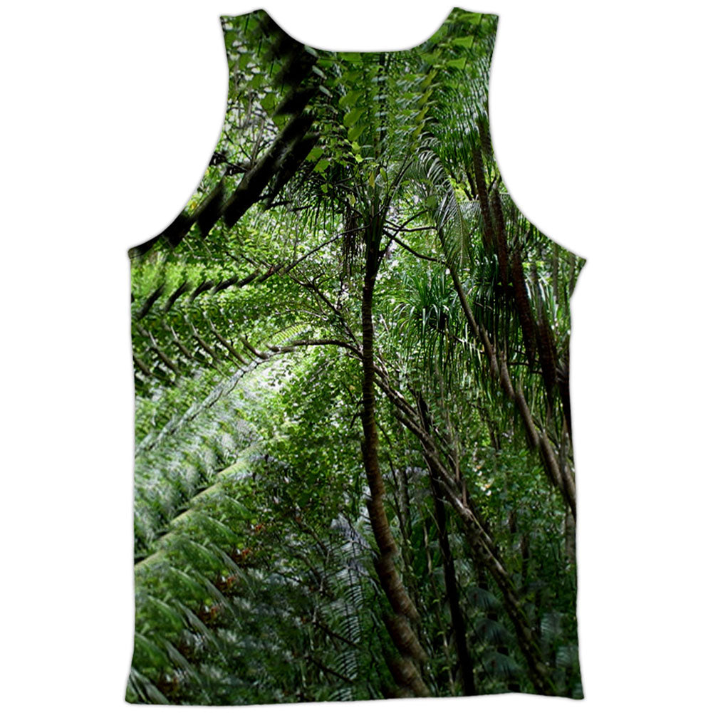 Active Camo 100% Poly Front/Back Print Mens Tank