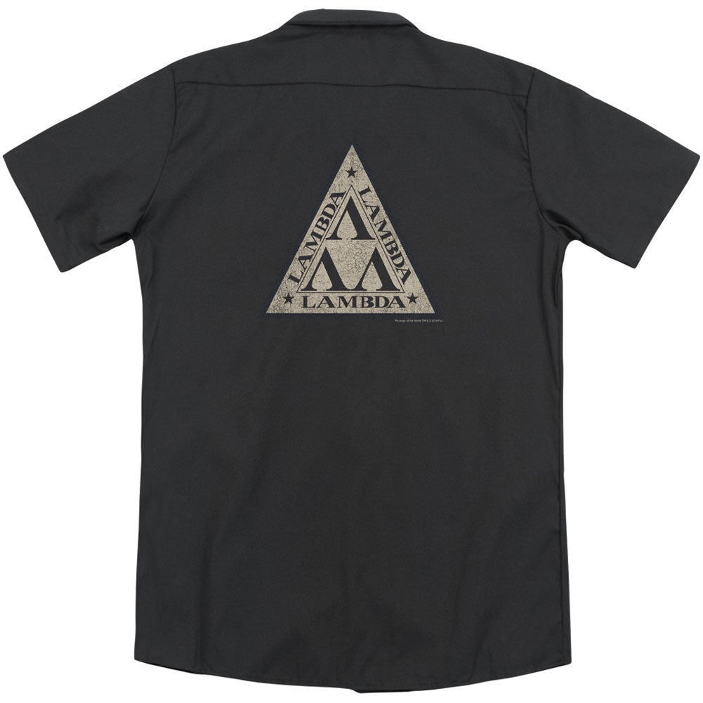 Revenge Of The Nerds Tri Lambda Logo(Back Print) Workshirt