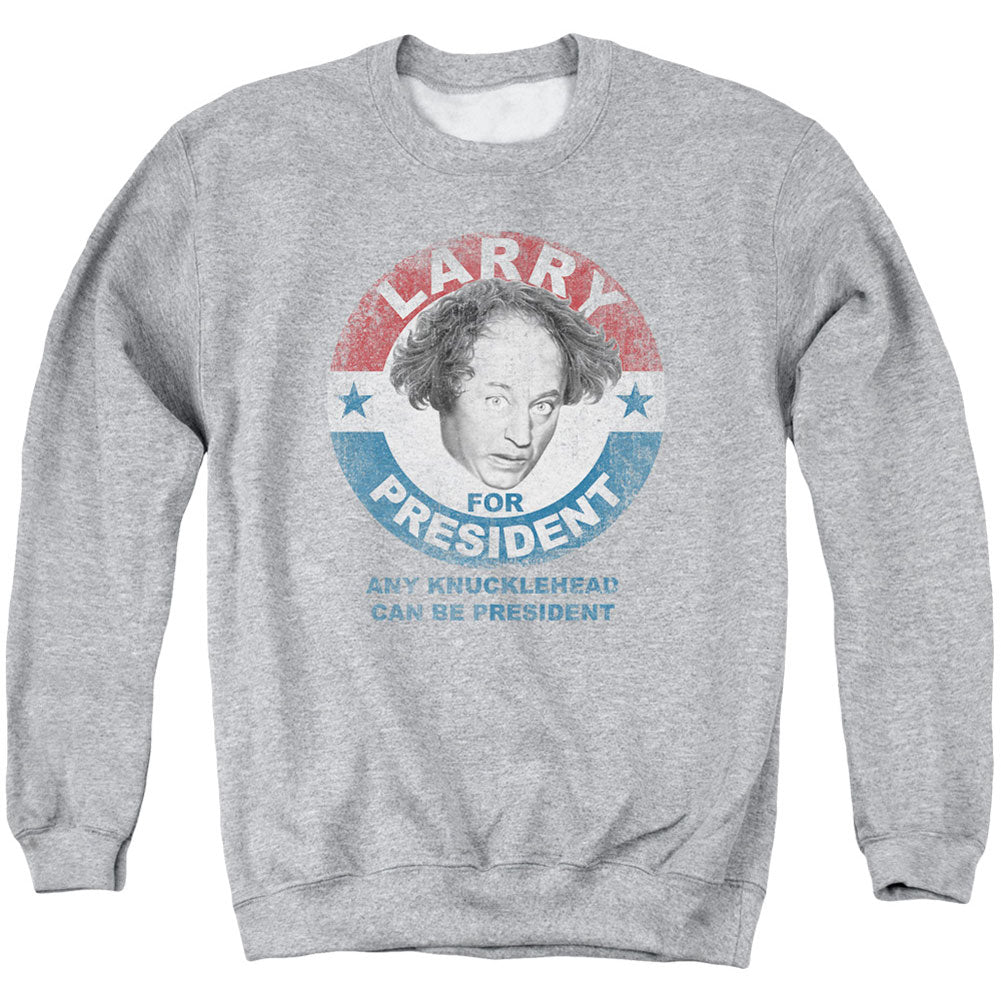 Three Stooges Larry For President Adult Sweatshirt