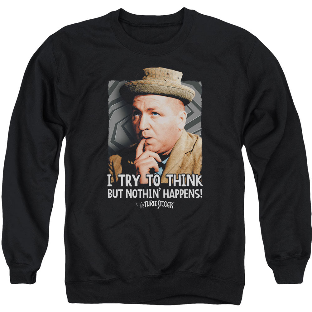 Three Stooges Try To Think Adult Sweatshirt