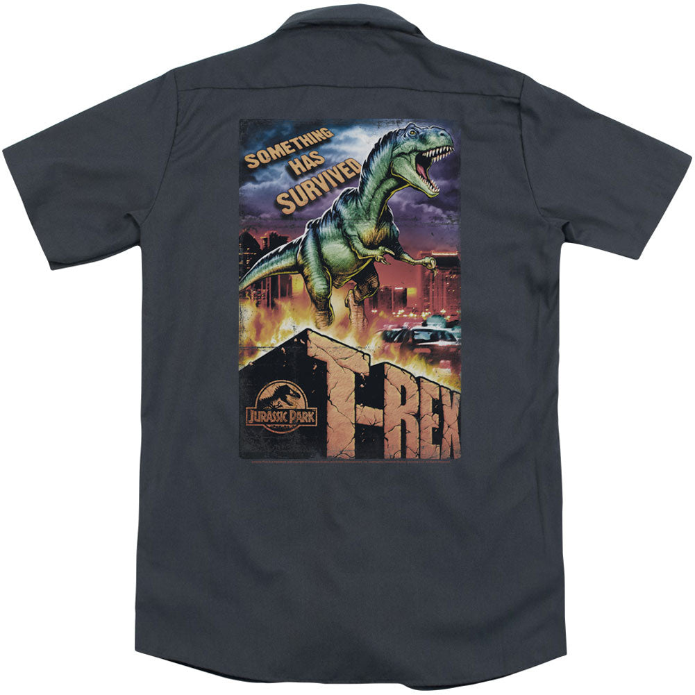Jurassic Park Rex In The City (Back Print) Workshirt