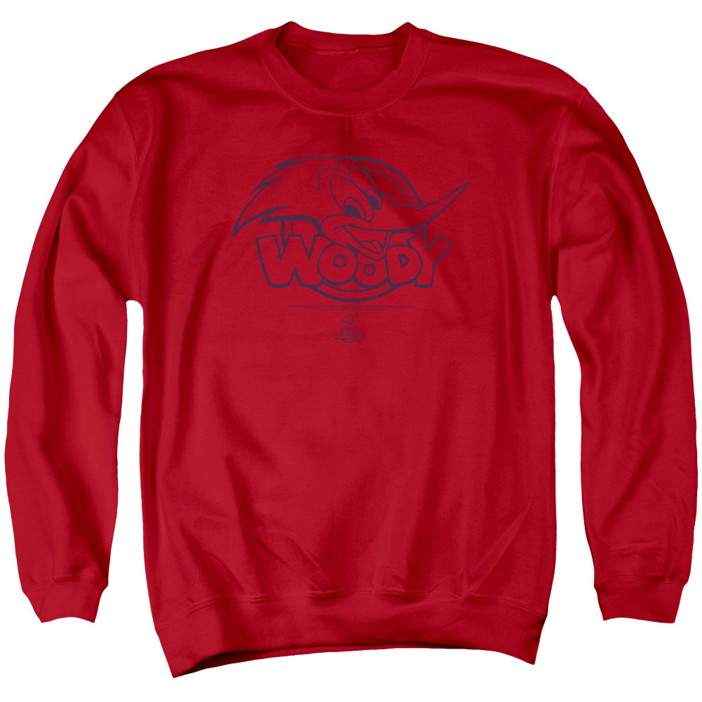Woody Woodpecker Big Head Adult Sweatshirt
