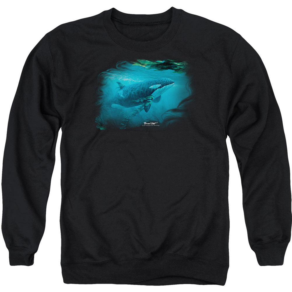 Wildlife Pursuit Thru The Kelp Orca Adult Sweatshirt