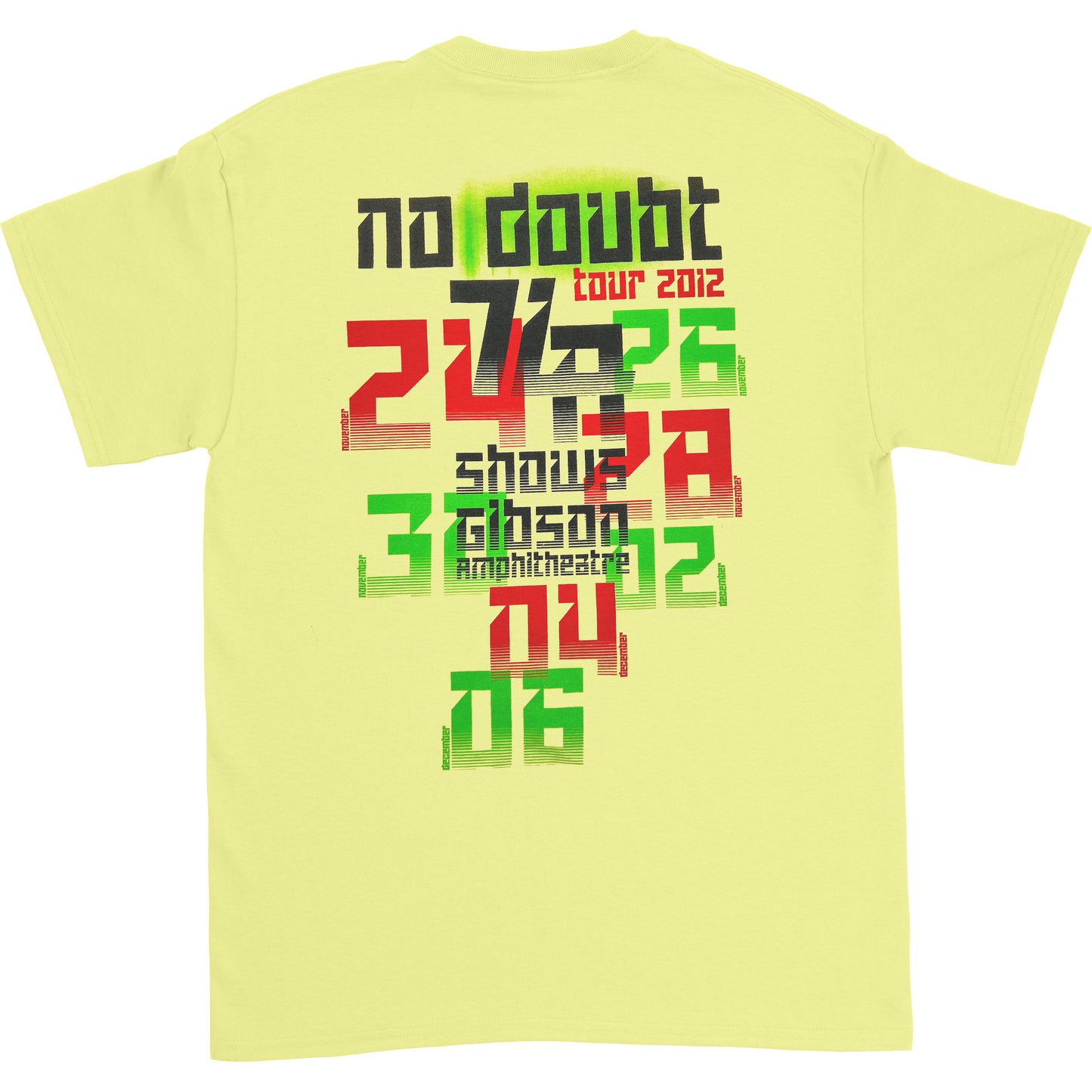 No Doubt L.A. Gibson Shows T-shirt