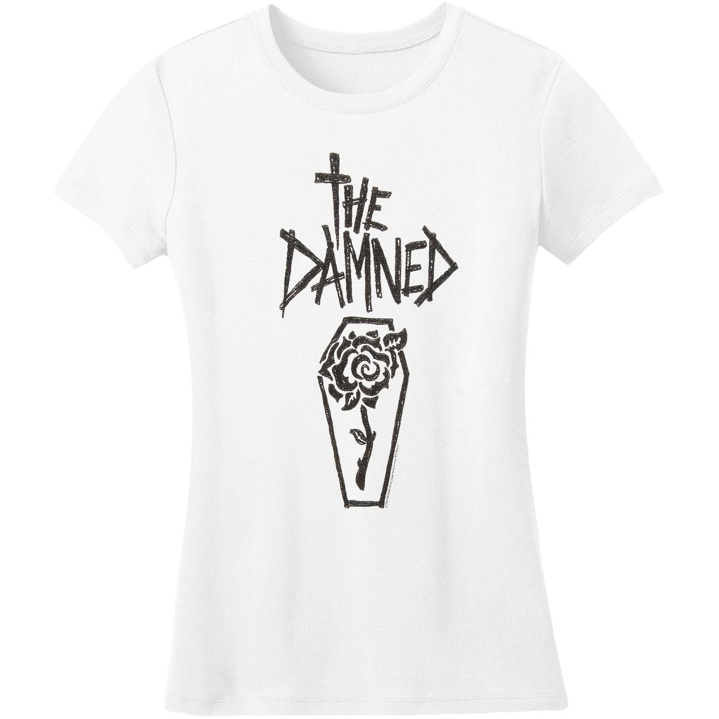 Damned Jr Rose Coffin T Tissue Junior Top