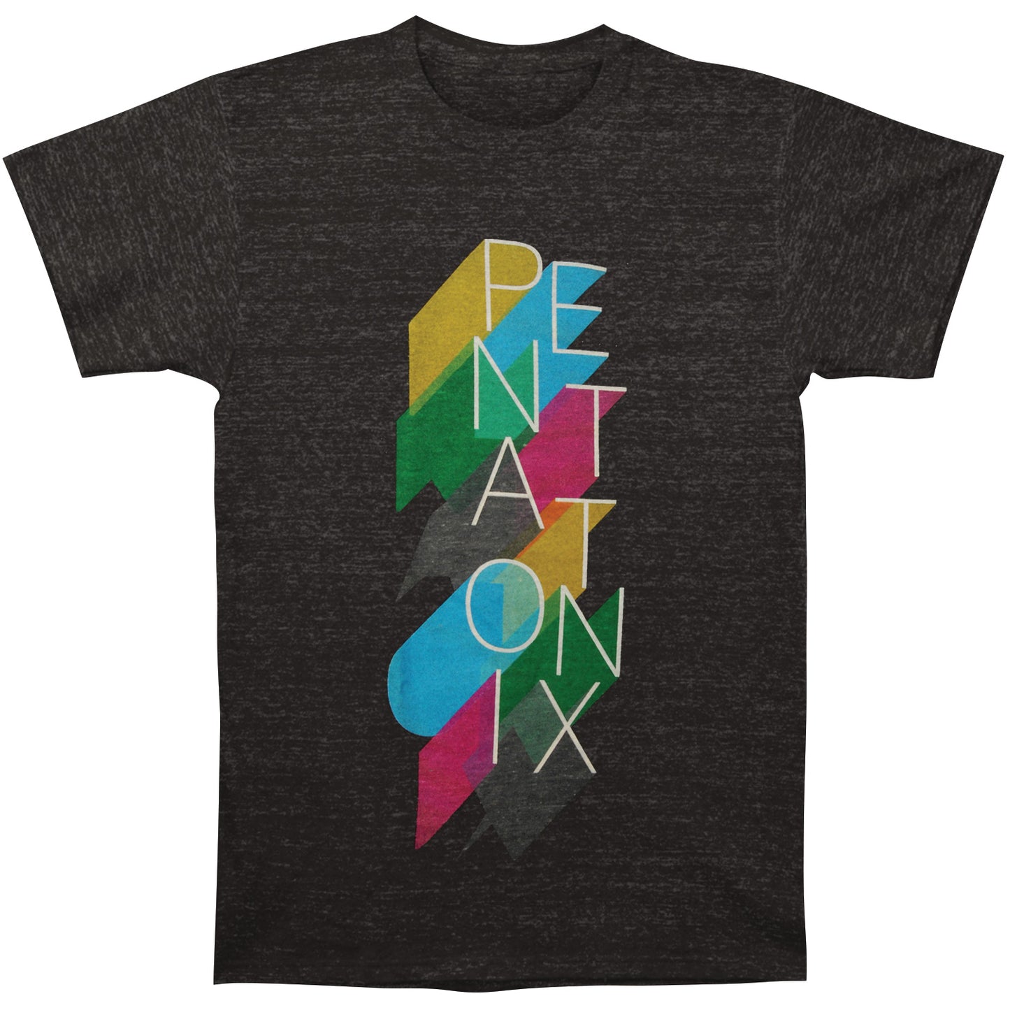 Speckled 3D Logo Mens Soft T Slim Fit T-shirt