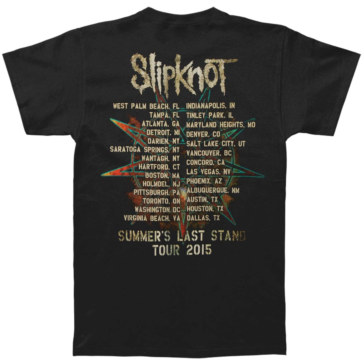 Rusted Frame Summer 2015 Tour T-shirt