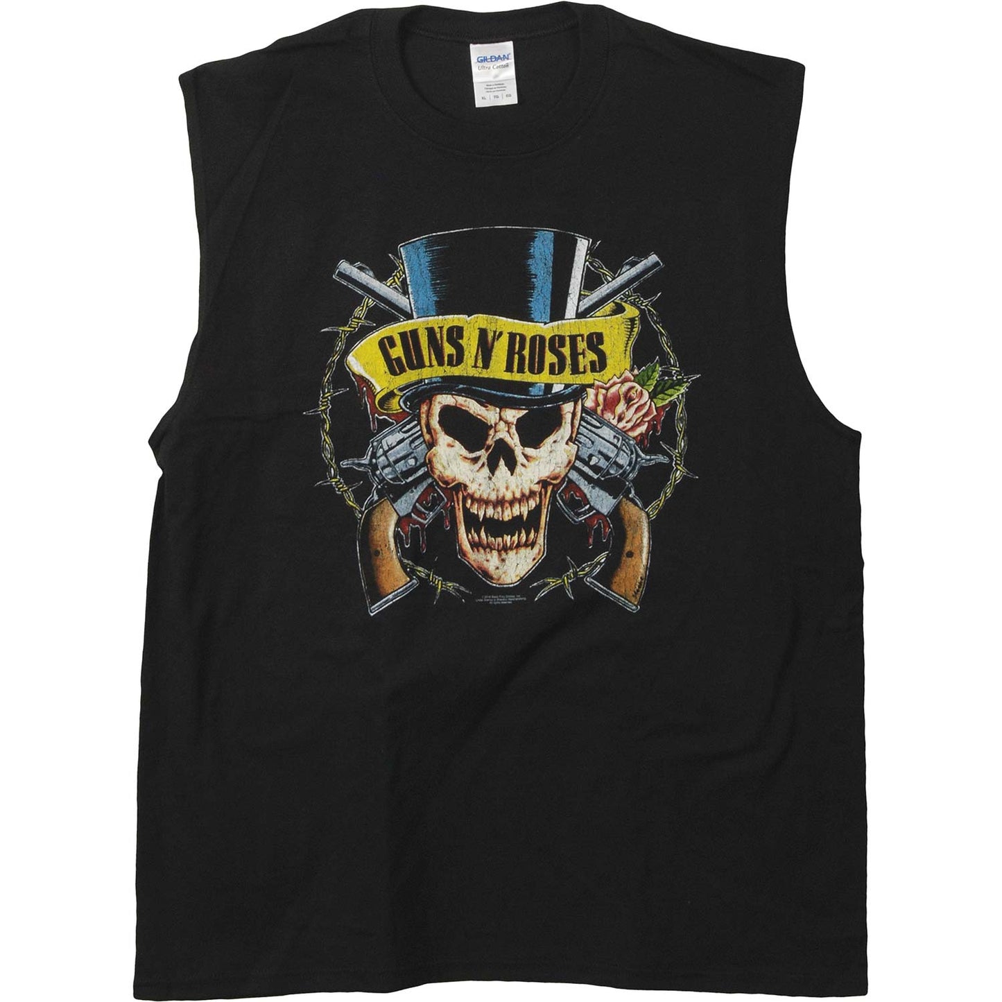 Guns N Roses Top Hat Sleeveless Muscle Tee T-shirt