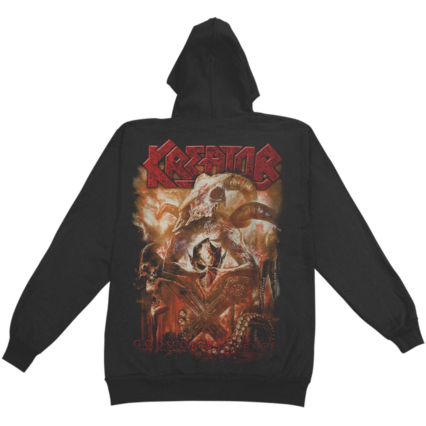 Kreator Gods Of Violence Zippered Hooded Sweatshirt
