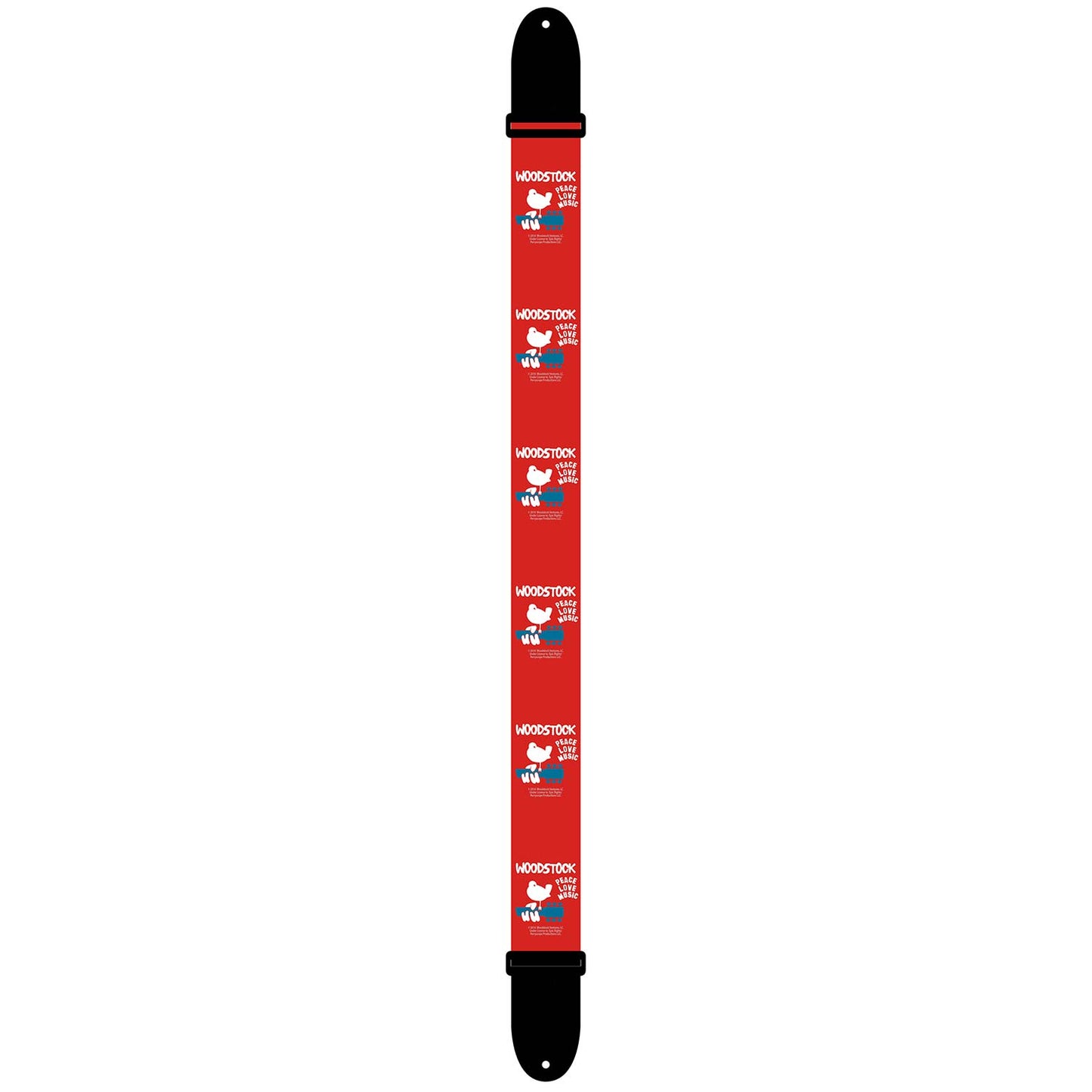 Woodstock Peace Love Music Guitar Strap